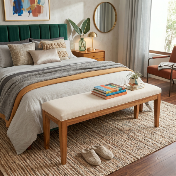 Pie de cama tapizado