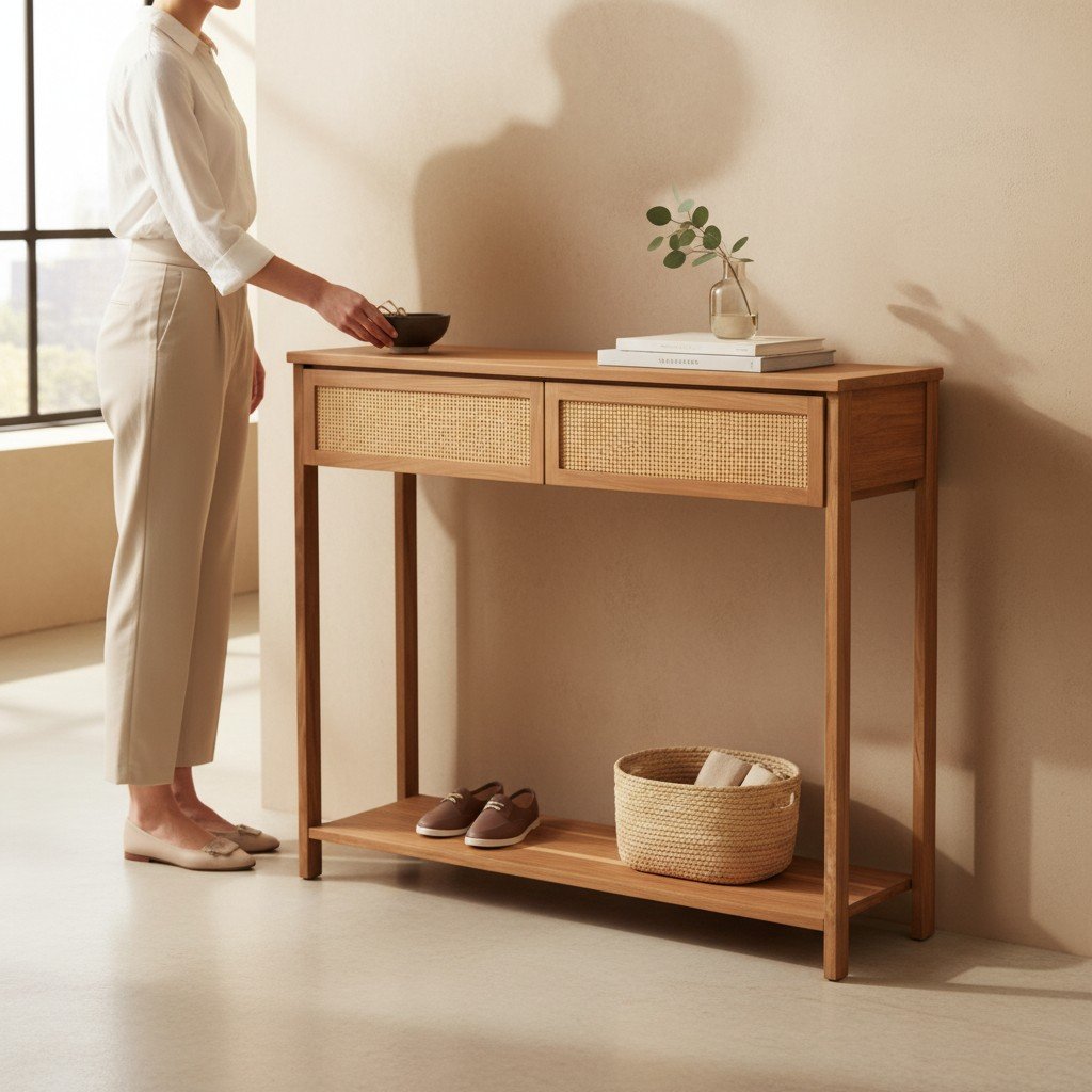 Mesa recibidor con esterilla - Imagen 3