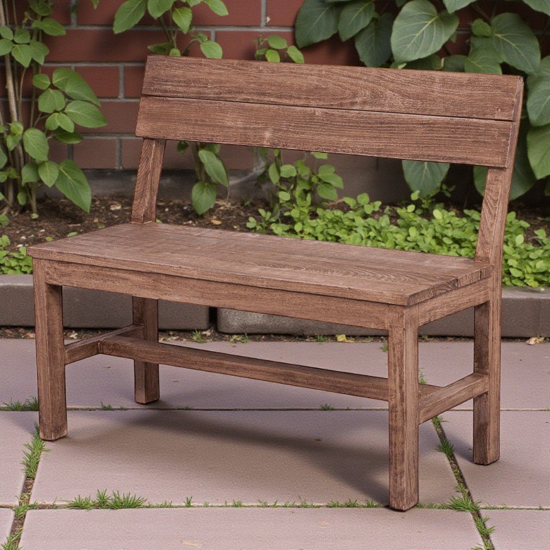 Banco de Cedro Macizo Rústico "Driftwood" - Imagen 5