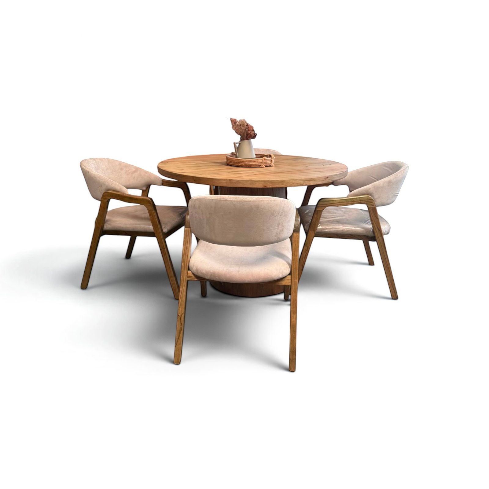 Juego de comedor Acacia redonda - Imagen 2